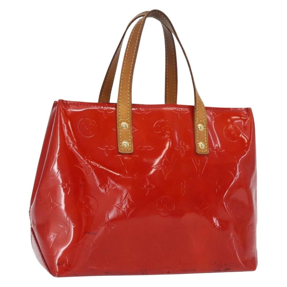 LOUIS VUITTON Monogram Vernis Reade PM Hand Bag Red Rouge M91088 LV Auth ti3591